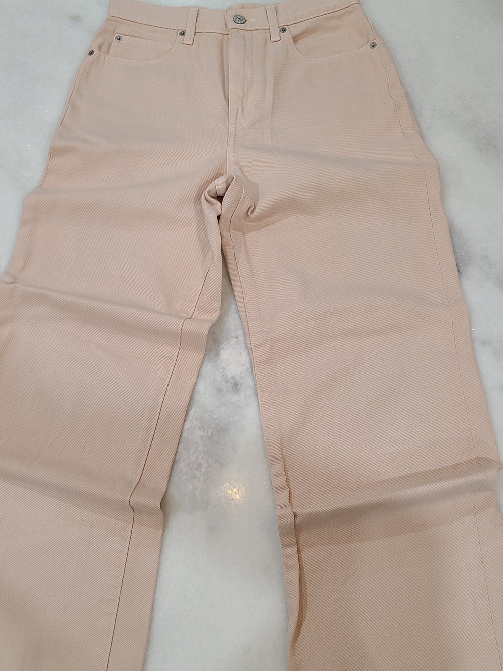Uniqlo Straight Jeans Pale Pink Size 24